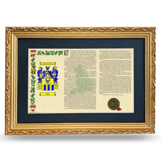 Curt Deluxe Armorial Landscape Framed - Gold