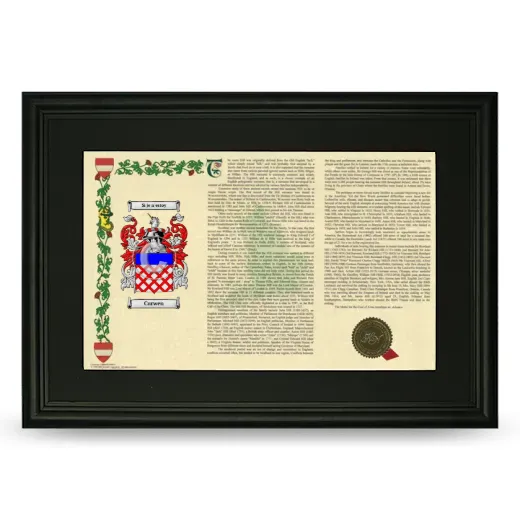 Curwen Deluxe Armorial Landscape Framed- Black