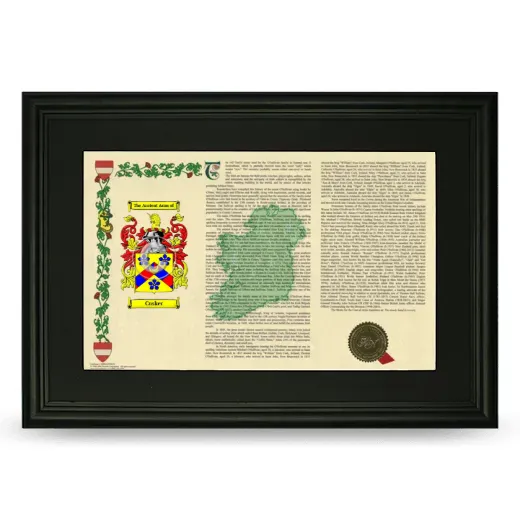 Cusker Deluxe Armorial Landscape Framed- Black