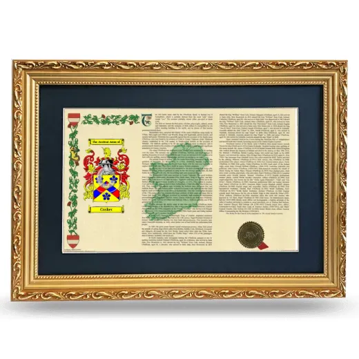 Cusker Deluxe Armorial Landscape Framed - Gold