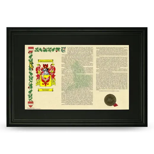 Custance Deluxe Armorial Landscape Framed- Black