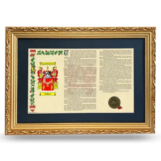 D'abreu Deluxe Armorial Landscape Framed - Gold