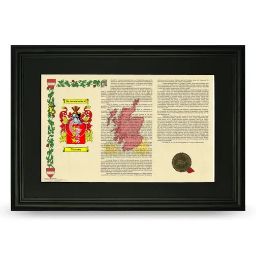 D'auney Deluxe Armorial Landscape Framed- Black
