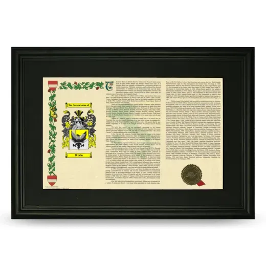 D'oria Deluxe Armorial Landscape Framed- Black