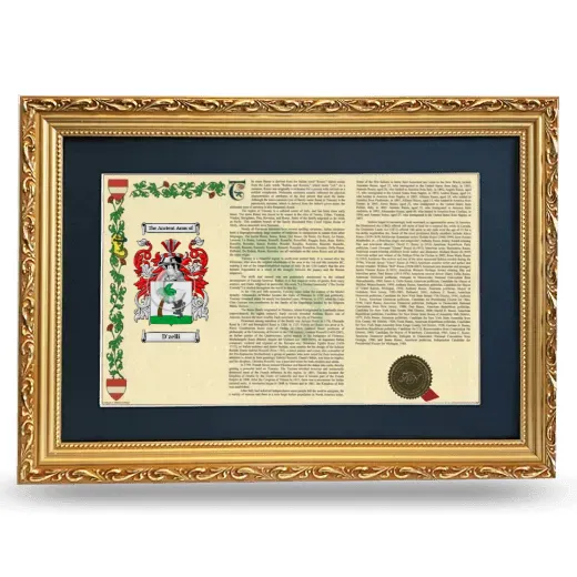 D'zelli Deluxe Armorial Landscape Framed - Gold