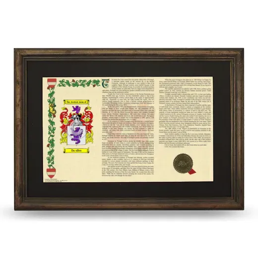 Da silva Deluxe Armorial Landscape Framed - Brown