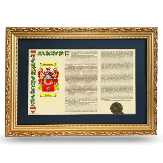 Dacker Deluxe Armorial Landscape Framed - Gold