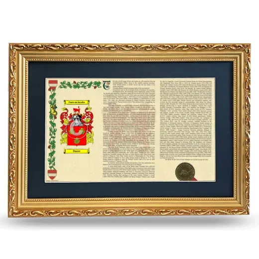 Dacre Deluxe Armorial Landscape Framed - Gold