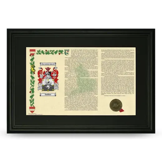 Daddon Deluxe Armorial Landscape Framed- Black