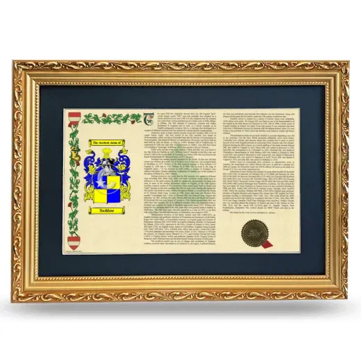 Daddow Deluxe Armorial Landscape Framed - Gold