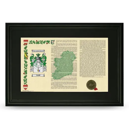Dahill Deluxe Armorial Landscape Framed- Black