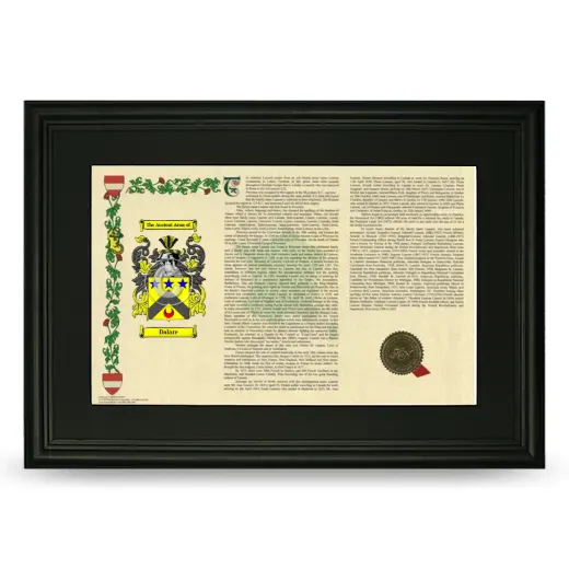Dalare Deluxe Armorial Landscape Framed- Black