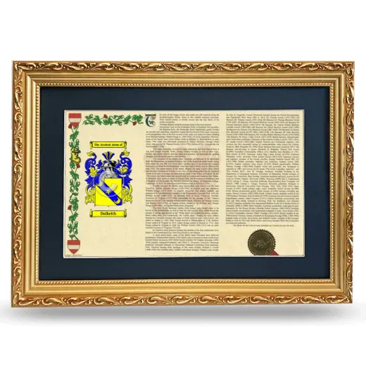 Dalkeith Deluxe Armorial Landscape Framed - Gold
