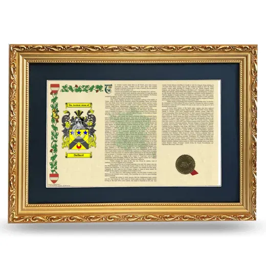 Dallard Deluxe Armorial Landscape Framed - Gold