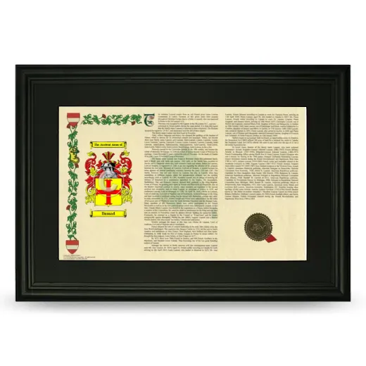 Damad Deluxe Armorial Landscape Framed- Black