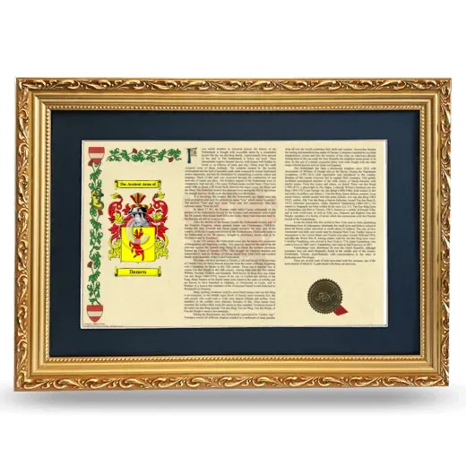 Damen Deluxe Armorial Landscape Framed - Gold