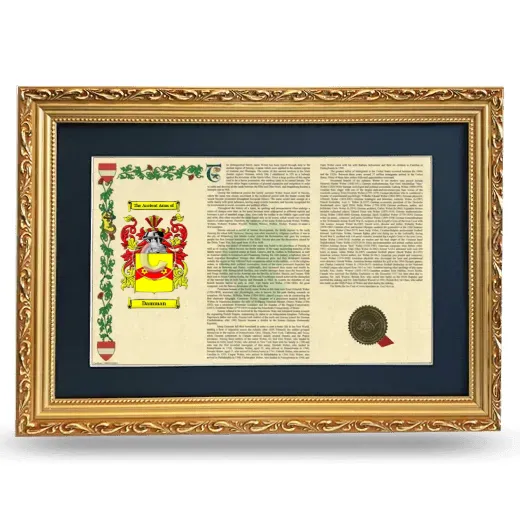 Damman Deluxe Armorial Landscape Framed - Gold