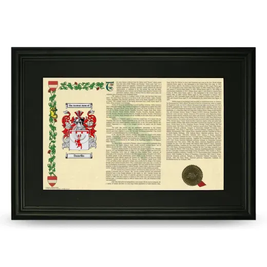Danelin Deluxe Armorial Landscape Framed- Black