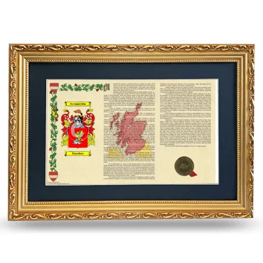 Dansken Deluxe Armorial Landscape Framed - Gold