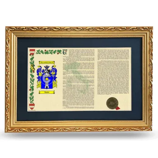 Dante Deluxe Armorial Landscape Framed - Gold