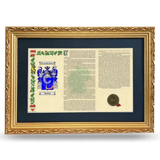 Dantzig Deluxe Armorial Landscape Framed - Gold