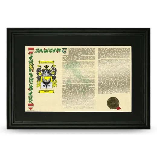 Darío Deluxe Armorial Landscape Framed- Black