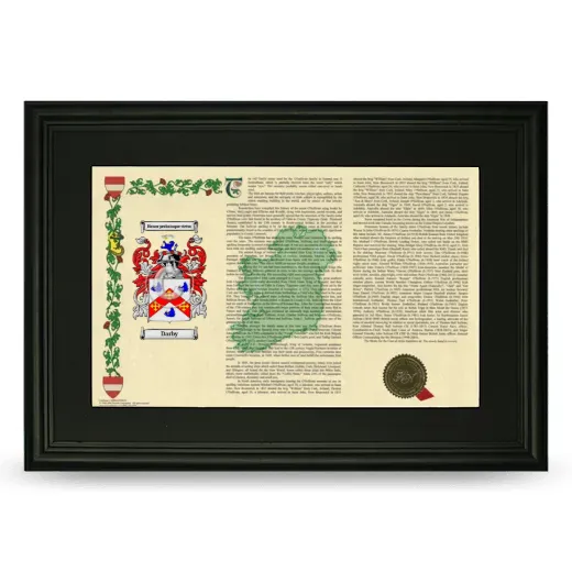 Darby Deluxe Armorial Landscape Framed- Black