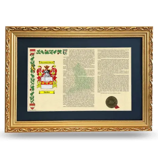 Dardan Deluxe Armorial Landscape Framed - Gold
