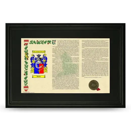 Daries Deluxe Armorial Landscape Framed- Black