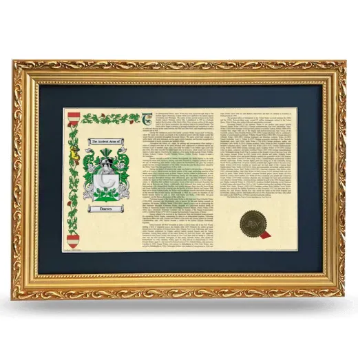 Darres Deluxe Armorial Landscape Framed - Gold