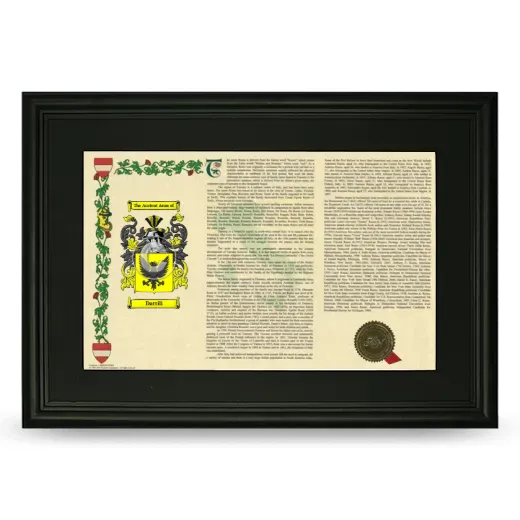 Dattili Deluxe Armorial Landscape Framed- Black