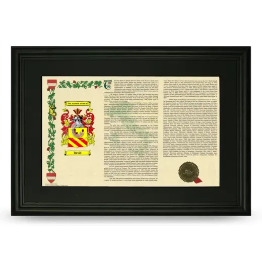 Davìd Deluxe Armorial Landscape Framed- Black