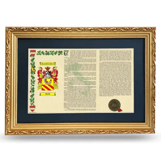 Davìd Deluxe Armorial Landscape Framed - Gold