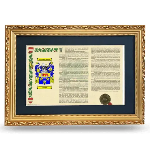 Daveys Deluxe Armorial Landscape Framed - Gold