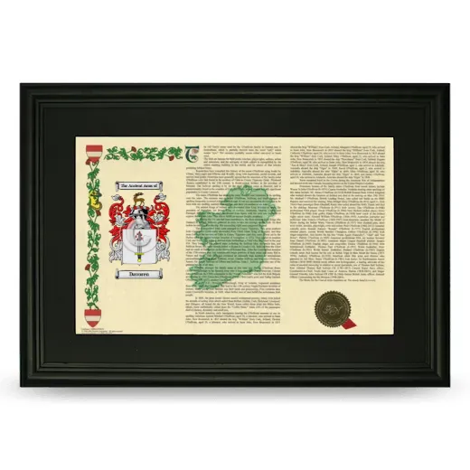 Davoren Deluxe Armorial Landscape Framed- Black