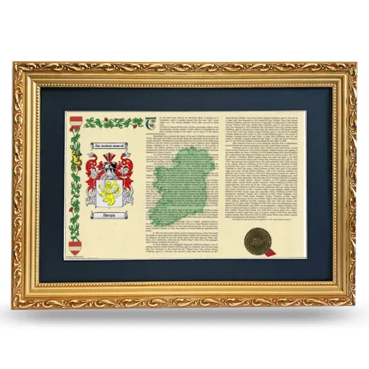 Davyn Deluxe Armorial Landscape Framed - Gold