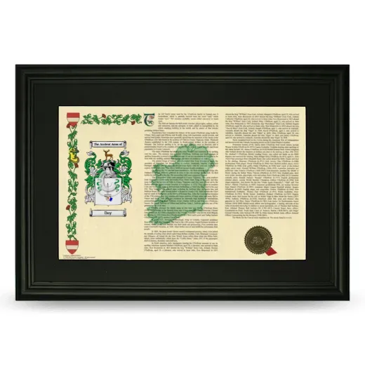Day Deluxe Armorial Landscape Framed- Black