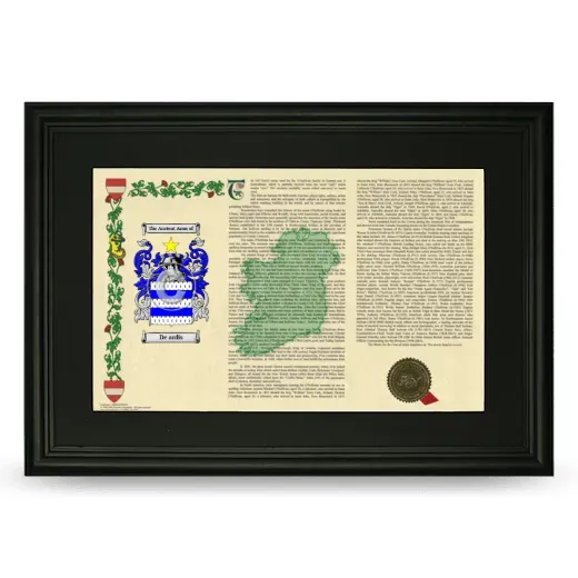 De ardis Deluxe Armorial Landscape Framed- Black