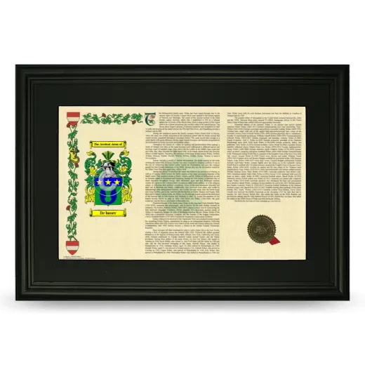 De bauer Deluxe Armorial Landscape Framed- Black