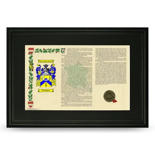 De bonner Deluxe Armorial Landscape Framed- Black