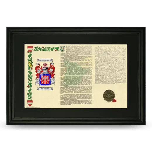 De campo Deluxe Armorial Landscape Framed- Black