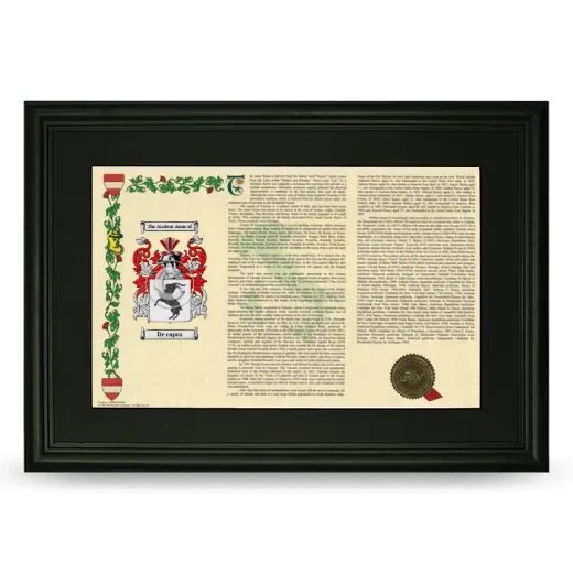 De capra Deluxe Armorial Landscape Framed- Black