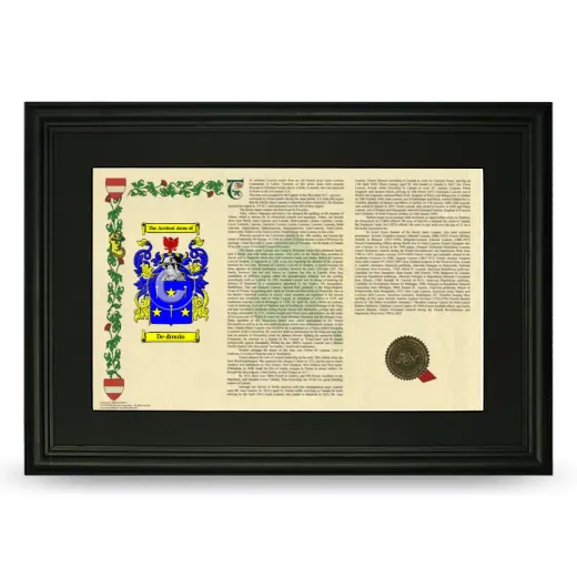 De drouin Deluxe Armorial Landscape Framed- Black