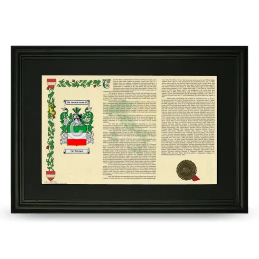 De franco Deluxe Armorial Landscape Framed- Black