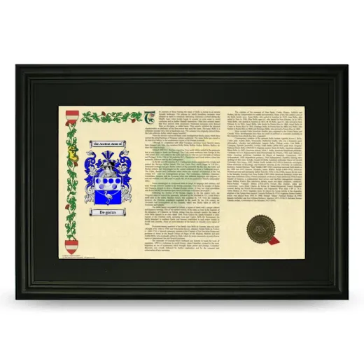 De garza Deluxe Armorial Landscape Framed- Black