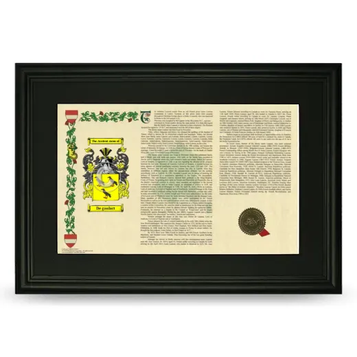 De gaulart Deluxe Armorial Landscape Framed- Black