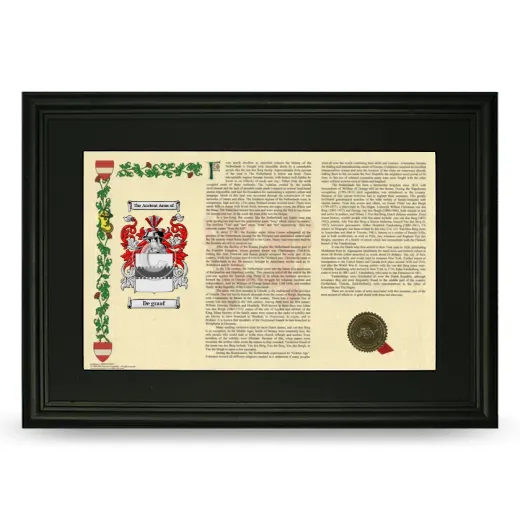De graaf Deluxe Armorial Landscape Framed- Black