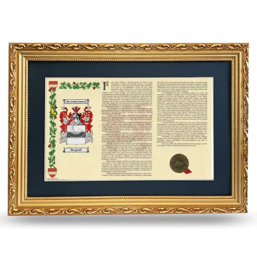 De graaf Deluxe Armorial Landscape Framed - Gold