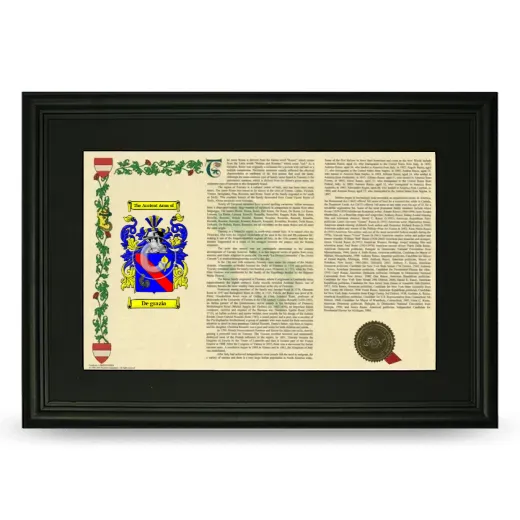 De grazia Deluxe Armorial Landscape Framed- Black