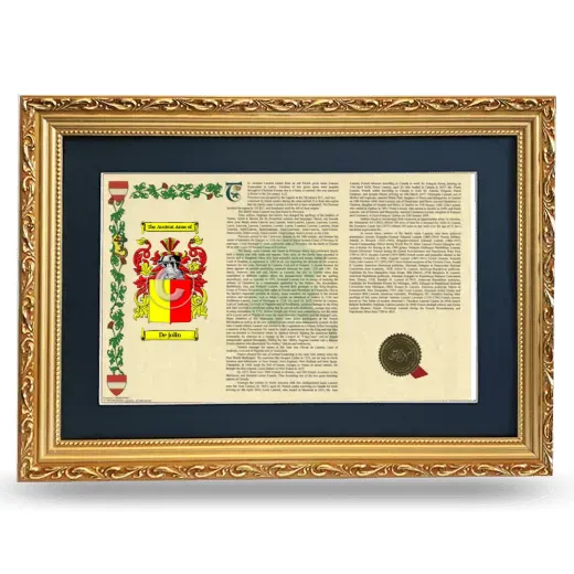 De jolin Deluxe Armorial Landscape Framed - Gold
